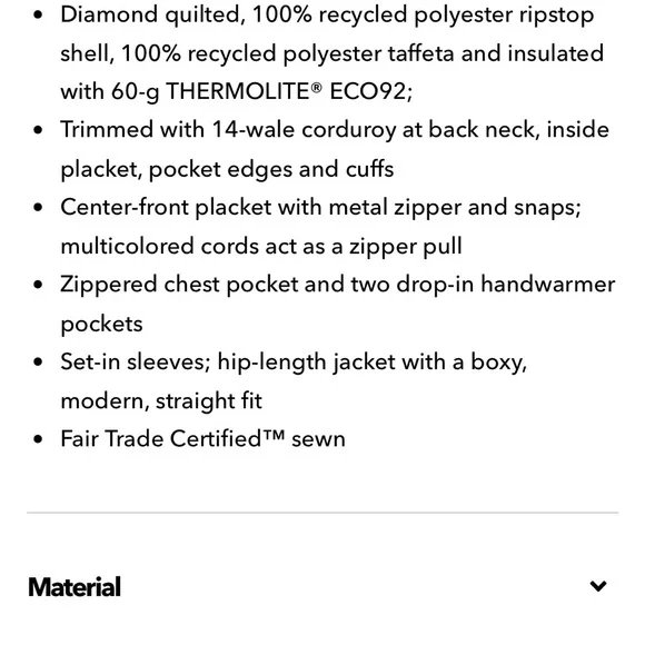 Patagonia Brown Puffer Barn Jacket with Quilted Design - Picture 7 of 7